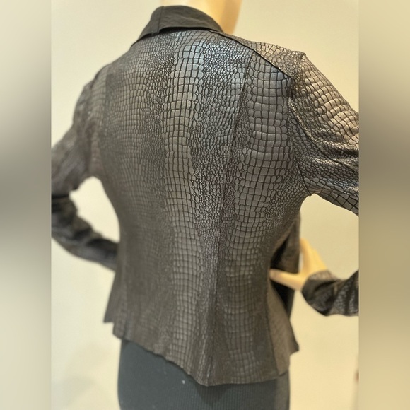 BLANK NYK | Mock Croc Faux Leather Jacket Size XSmall - Picture 6 of 11
